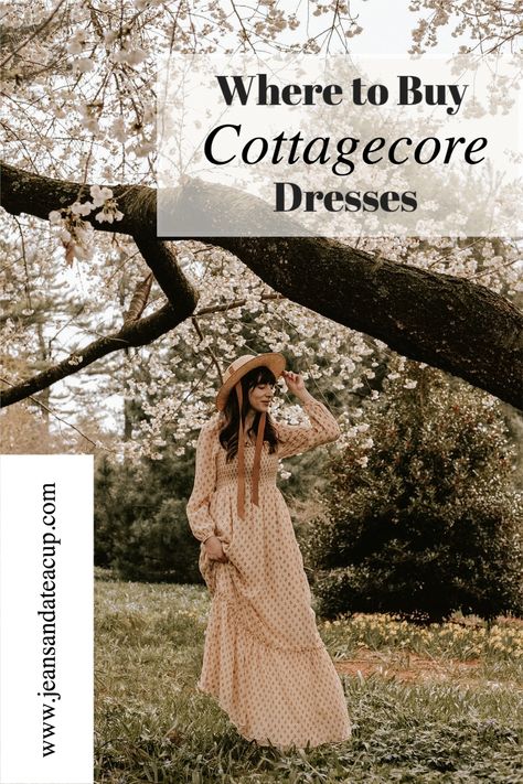 Where to find the best cottagecore style dresses! #summerdress #maxidress #linendress Cottage Dresses, Cottagecore Outfit Ideas, Cottagecore Fashion Dresses, Cottage Fashion, Cottagecore Aesthetic Fashion, Cottage Core Vibes, Cottage Core Dresses, Modern Cottagecore, Cottagecore Outfit