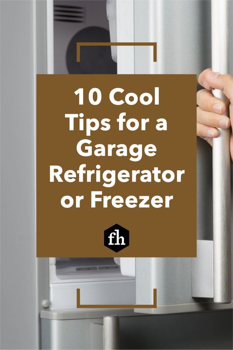 Garage With Fridge And Freezer, Refrigerator In Garage, Garage Refrigerator Organization, Garage Organization With Fridge, Garage Freezer Ideas, Garage Refrigerator Ideas, Garage Fridge Ideas, Freezer In Garage, Garage Fridge