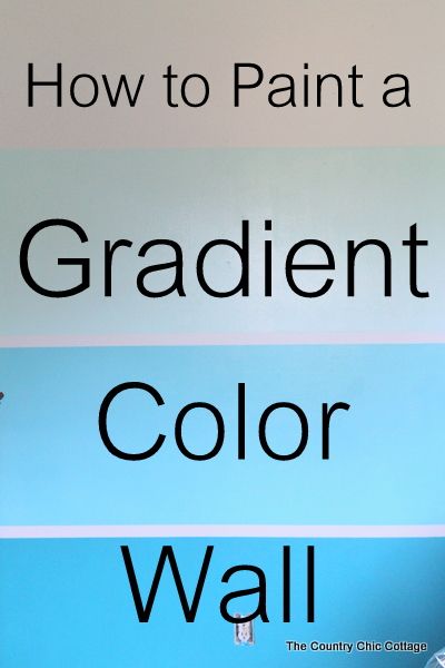 How to Paint a Gradient Wall -- learn how to get that ombre or gradient look on the wall of your home with this method.  This wall looks like a paint chip with horizontal lines running through it.  The post even shows how to do the math and calculate where your lines go! Ombre Painted Walls, Andrea Thomas, Cottage Diy, Ombre Paint, Gradient Wall, Paint Tips, Ombre Wall, Diy Ombre, Country Chic Cottage