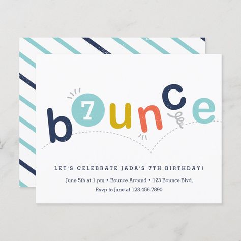 Budget Bounce Birthday Party Invitation Bounce House Party Invitations, Budget Birthday Party, Bounce House Birthday Party, House Birthday Party, House Party Invitation, Jump House, Bounce House Birthday, Kids Budget, Budget Birthday