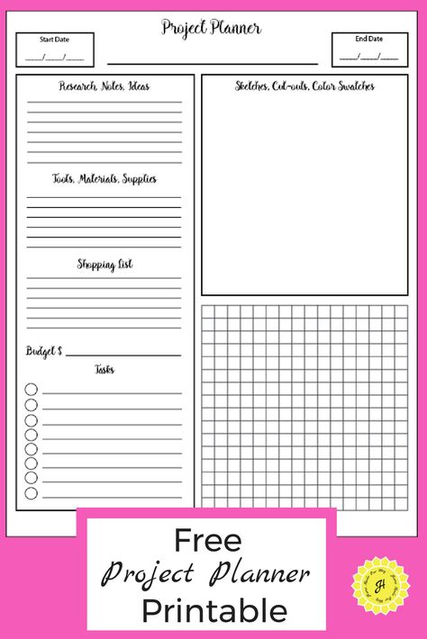 Free Project Planner PDF | DIY projects | Craft Projects | School Projects | #project #planner #pdf Craft Project Planner Template, Project Journal Layout, Project Planning Template Free Printable, Quilt Project Planner Free Printable, Project List Template, Project Planner Template Free Printables, Craft Project Planner Printable Free, Project Organization Templates, Craft Planner Printable Free