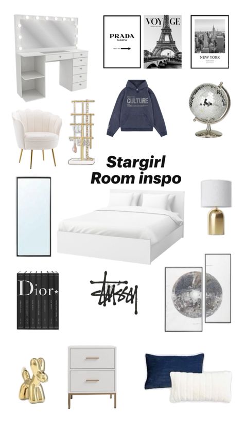 Star Girl Room, Navy Room Decor, Nyc Rooms, Blue Room Decor, Blue Bedroom Design, White Room Decor, Blue Bedroom Decor, Room Redesign, Stockholm Style