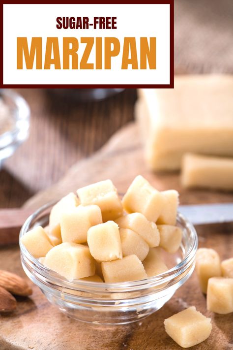 Homemade Sugar-free and Keto Marzipan has a better flavour and is less expensive than store-bought! Perfect for Christmas or Easter decorations, cookies, cakes, figures, and candy. This traditional Marzipan Recipe uses no egg whites or corn syrup and can be flavoured and dyed. Let me show you how easy it is to make! #keto #sugarfree #Marzipan #CakeDecorating #Dessert Keto Marzipan, Marzipan Recipe, Keto Christmas, Thm Desserts, Crash Test, Homemade Candies, Homemade Vanilla, Cake Cover, No Bake Treats