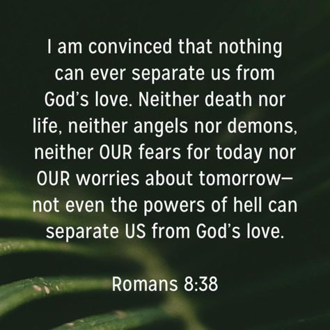 Nothing can separate us from God! Only God Can Save Us, Uplifting Words, Gods Love, No Worries, Jesus, Inspirational Quotes, Canning, Quotes