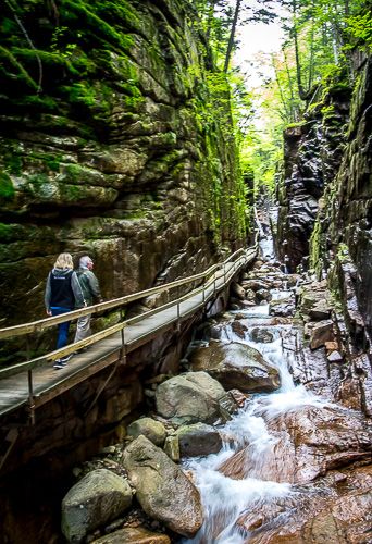 The Fabulous Flume Gorge Hike in Franconia Notch State Park Lincoln Nh, Flume Gorge, Franconia Notch, Bike Travel, New England States, Fall Vacations, Camping Destinations, Nature Hikes, White Mountains