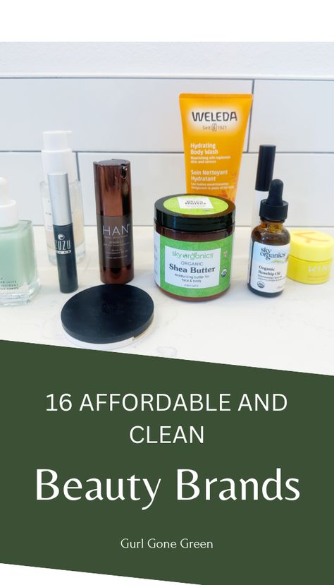 Discover the 16 Best Affordable Clean Beauty Brands that won't break the bank. Immerse yourself in the world of budget-friendly, natural makeup products and clean skincare. Make your beauty routine not just about looking good, but feeling good too. These products prioritize both your skin’s health and the environment. Head to the blog for all the best in affordable clean beauty! Clean Skincare Products, Clean Beauty Brands, Natural Makeup Products, Clean Beauty Makeup, Clean Beauty Products, Toxic Skincare, Natural Skincare Brands, Skincare Brands, Honest Beauty