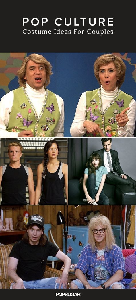 74 Pop Culture Halloween Costume Ideas For Couples Clever Couple Costumes, Halloween Costumes Pop Culture, Character Costume Ideas, Punny Halloween Costumes, Meme Costume, Funny Couple Costumes, Unique Couple Halloween Costumes, Funny Couple Halloween Costumes, Clever Halloween