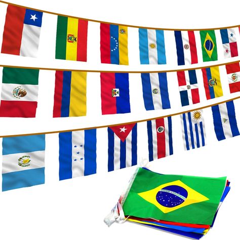 Latin Party, Sports Bars, Outdoor Kit, Bunting Flag, Flag Banners, America Latina, Porto Rico, Hispanic Heritage, Welcome To The Party