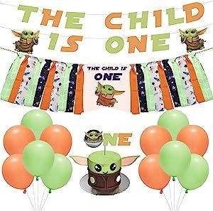 Yoda Decorations, Decoration Birthday, Creative Party Ideas, Birthday Party Set, 1st Birthday Party Decorations, High Chair Banner, Boy First Birthday, Baby First Birthday, 1st Birthday Girls