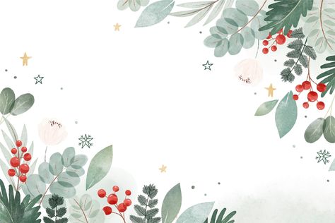 Free Vector | Watercolor christmas background Christmas Slideshow Background Aesthetic, Christmas Powerpoint Backgrounds, Seasonal Journal, Christmas Stock Photos, Christmas Leaves, Paper Sunflowers, L Wallpaper, Illustration Christmas, Slide Background