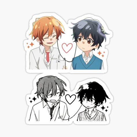 "Sasaki and Miyano pack" Sticker for Sale by Neelam789 | Redbubble Sasaki And Miyano Stickers, Anime Stickers Pack, Sasaki And Miyano, Sasaki To Miyano, Stickers Anime, Stickers Kawaii, Anime Crafts, Anime Stickers, Coloring Book Art