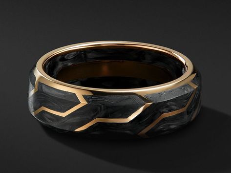 40 Unique Wedding Rings for Men | TheKnot.com Unique Wedding Rings For Men, Black Ring For Men, Male Rings, Wedding Rings Teardrop, Mens Wedding Rings Unique, Wedding Rings For Men, Gold Stacking Rings Wedding, Cool Rings For Men, Unique Wedding Rings