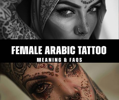 What are the diverse meanings behind popular female Arabic tattoo designs? Middle Eastern Tattoo, Arabic Tattoo Meaning, Arabic Tattoo Design, The Power Of Belief, Calligraphy Tattoo, Text Tattoo, Arabic Tattoo, Tattoo Designs And Meanings, Realism Tattoo