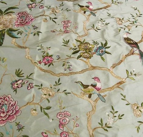 Chinoiserie Fabric, Silk Velvet Fabric, Toile Fabric, Check Fabric, Fabric Remnants, Draped Fabric, Gorgeous Fabrics, Pheasant, Silk Velvet