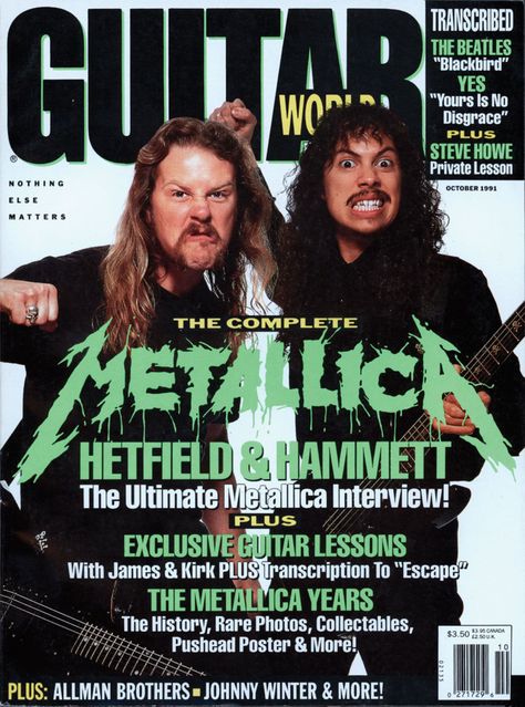 Metallica Magazine, 90s Music Playlist, Blackbird Beatles, Retro Music Poster, 90s Music Artists, 90s Music Videos, October Lessons, Acoustic Guitar Lessons, Allman Brothers