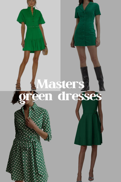 What to Wear to the Masters | Spring Dresses | Green Dresses | Green Outfits Masters Outfit Women, Golf Tournament Outfit, Golfing Outfits, Green Outfits, Dresses Green, Green Dresses, Golf Tournament, Green Outfit, The Masters