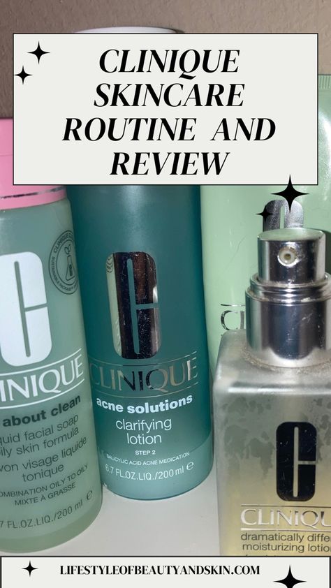 Clinique Skincare Routine, Oily Skin Skincare Routine, For Oily Skin Skincare, Oily Skin Skincare, Skincare Routine For Acne, Skincare Routine For Oily Skin, Routine For Oily Skin, Eyeshadow Swatches, Clinique Acne Solutions