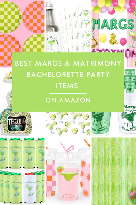 🎉🍹 Planning the ultimate bachelorette party? Check out our blog post on the Best Margs and Matrimony Bachelorette Party Items on Amazon! From vibrant decorations to fun accessories, we’ve rounded up everything you need to make your celebration unforgettable. Get inspired and grab your favorites for a fiesta filled with love, laughter, and of course, margaritas! 🥳✨ #BacheloretteParty #MargaritaTheme #PartyPlanning Marg And Matrimony, Bachelorette Margs And Matrimony, Matrimony And Margs Bachelorette Ideas, Tequila And Tan Lines Bachelorette, Margarita And Matrimony Bachelorette, Marg Bach Theme, Margs And Matrimony Bridal Shower Ideas, Margs And Matrimony Bachelorette Themes, Matrimony And Margs Bachelorette Itinerary