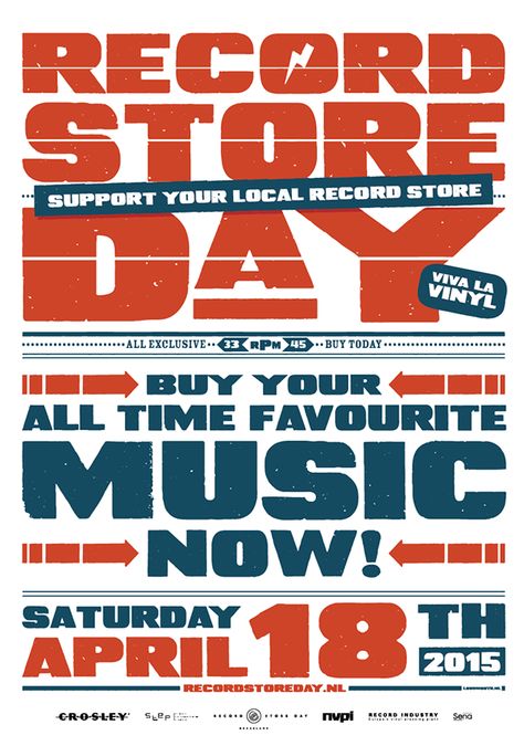 Record Store Day on Behance Store Poster, Record Store Day, Brand Campaign, Record Store, Photo Booth, All About Time, Vinyl, Music