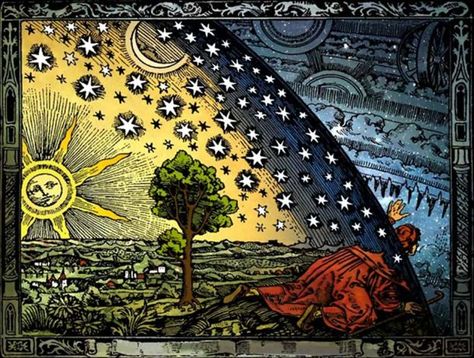 Take notice of any debate in the media and you’ll see that science and religion are, and always were, at loggerheads. Science is about evidence-based fact, religion is about faith-based belief. Creation Myth, Earth Map, Ancient Origins, Collection Of Poems, Wood Engraving, Medieval Art, Catwoman, Astronomy, Cosmos