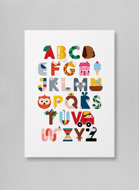 V Happy, Unique Alphabet, Little Spaces, Wall Art For Kids, Acrylic Bag, Abc Poster, Alphabet For Kids, Alphabet Design, Alphabet Poster