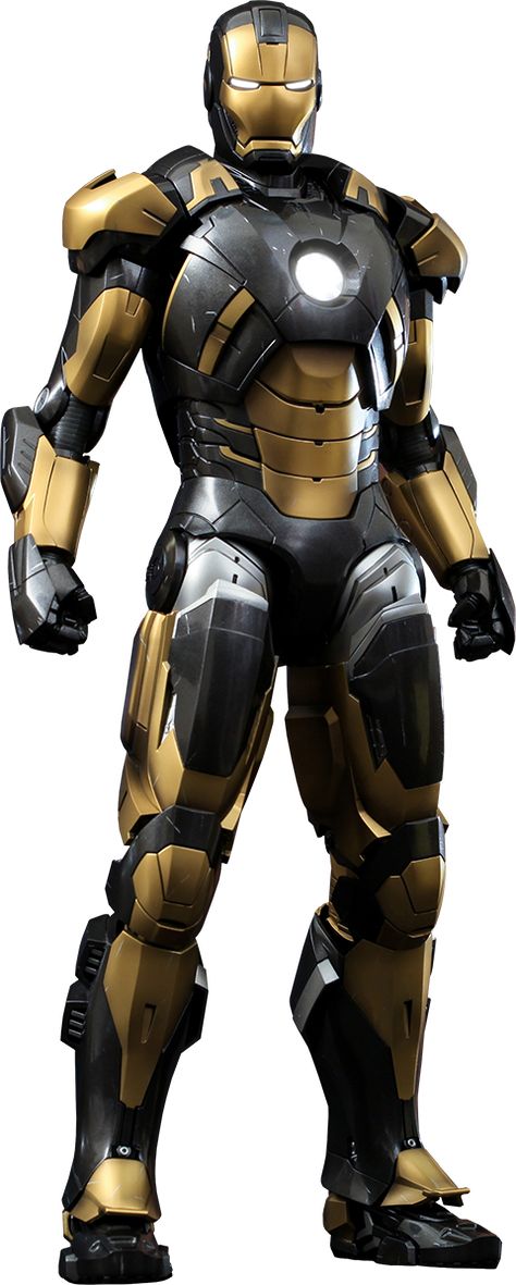 Mark XX | Iron Man Wiki | FANDOM powered by Wikia Black And Gold Iron Man, Gold Armor, Iron Man Suit, Iron Man Armor, Iron Man Tony Stark, Man Suit, Comic Manga, Marvel Vs Dc, Marvel Iron Man