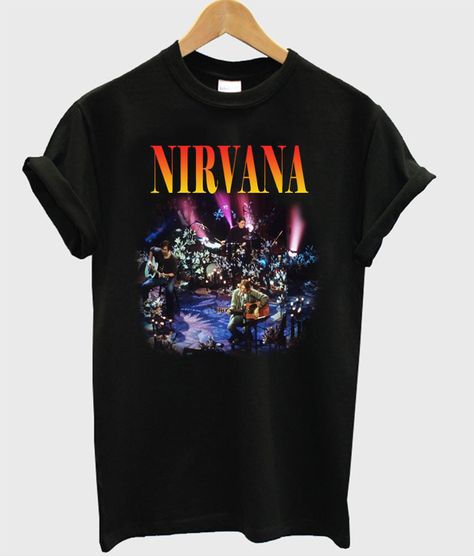 Nirvana Unplugged In New York, Nirvana Unplugged, Nirvana Live, New York T Shirt, T Shirt World, Band Shirts, Live Concert, One By One, T Shirt And Shorts