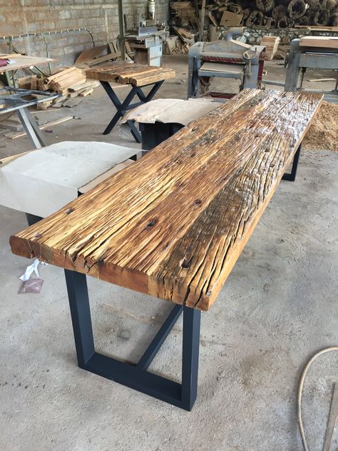 Kitchen Corner Table, Hand Made Wood Tables, Wood Tables Rustic Tree, Light Wood Table, Reclaimed Wood Coffee Table Rustic, Recycled Wood Table, Shou Sugi Ban Table Kitchen & Dining Tables, Recycled Wood Furniture, Old Wood Table