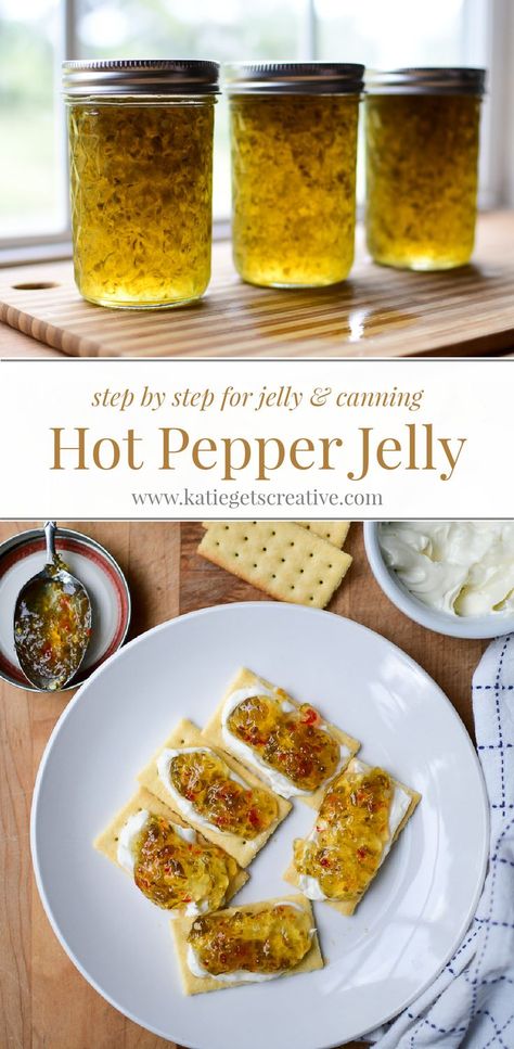 Pepper Jelly For Canning, Canned Pepper Jelly Recipe, Jalapeño Jelly Recipe With Powdered Pectin, Water Bath Jalapenos, How To Can Pepper Jelly, Green Bell Pepper Jelly Recipe, Canned Jalapeno Jelly Recipes, Sure Jell Jalapeno Jelly Recipe, Pepper Jelly Recipes For Canning