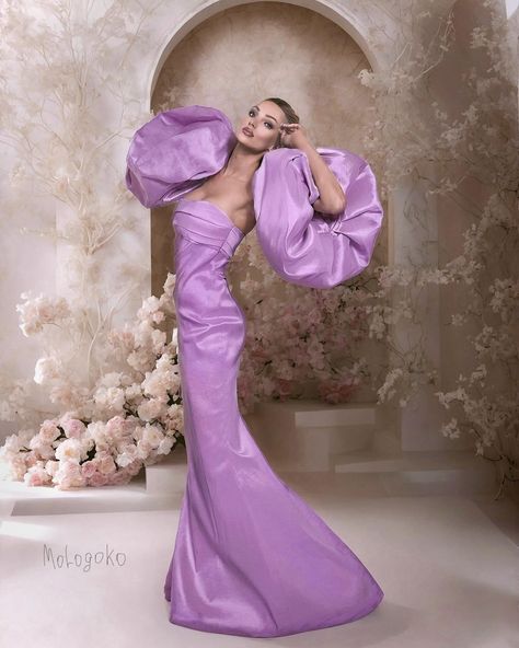 DIANA IN LILAC… 💜💓Mologoko Couture EXCLUSIVE limited edition. #diana 2 in ONE Evening Dress Set. #outfit Made to order in house, Reston, VA. Discover the perfect solution with our versatile 2-piece assembly DIANA Gown Set! This stunning ensemble includes a long corseted dress, and stylish puffy sleeves. Whether you want to make a grand entrance or dance the night away, this gown set is designed for both elegance and comfort. #redcarpet #redcarpetfashion #celebritystyle #ballgown #promdre... Steampunk Coffee, Purple Clothes, Date Night Fashion, Dresses Date Night, Halloween Masquerade, Kids Couture, Corsets And Bustiers, Football Outfits, Formal Gown