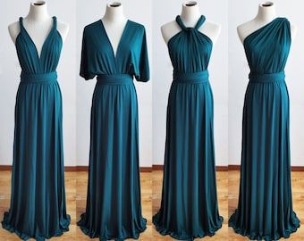 Teal Bridesmaid Dresses Long, Teal Dress For Wedding, Maternity Dress Photo Shoot, Dark Teal Bridesmaid Dresses, Multi Way Bridesmaid Dress, Teal Bridesmaid Dress, Vestido Convertible, Teal Bridesmaid, Teal Bridesmaid Dresses