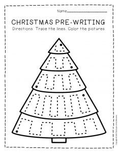 Free Printable Pre-Writing Christmas Preschool Worksheets 1 Pre K Christmas Worksheets Free, Christmas Tracing Preschool, Christmas Preschool Worksheets, Christmas Tracing Worksheets, Christmas Line Tracing Preschool, Christmas Number Tracing Free, Christmas Preschool, Christmas Units, Christmas Worksheets