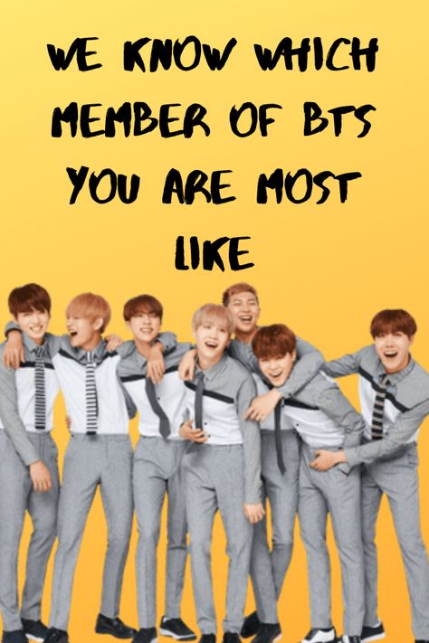 Bangtan Bangtan Bang Bangtan! Which BTS member are you? This BTS member quiz will make you answer a few questions about your likes and dislikes. And then you’ll be paired with a member from! #BTS #bangtansonyeondan #quiz #jk #v #jimin #jhope #suga #jin #rm V Jimin, Likes And Dislikes, Bts Members, Bts Face, Bts Photo, Bangtan Sonyeondan, Pop Culture, Celebrity Style, Fun Facts