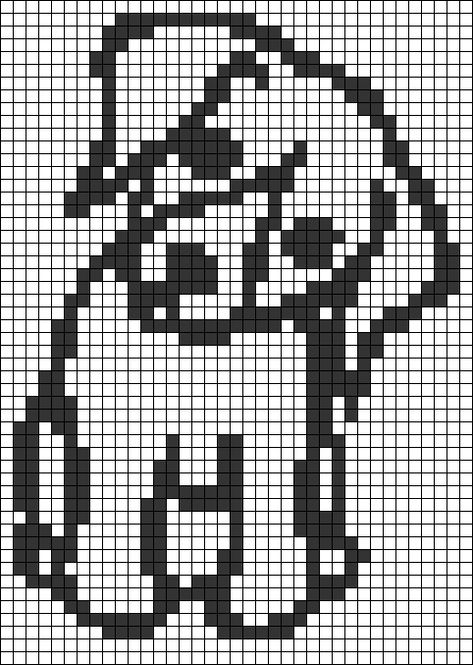 Alpha pattern #76533 | BraceletBook Dog Filet Crochet Patterns, Dog Alpha Pattern, Knitting Charts Animal, Pixel Dog, Modele Pixel Art, Graph Paper Drawings, Graph Crochet, Cross Stitch Fonts, Pixel Crochet