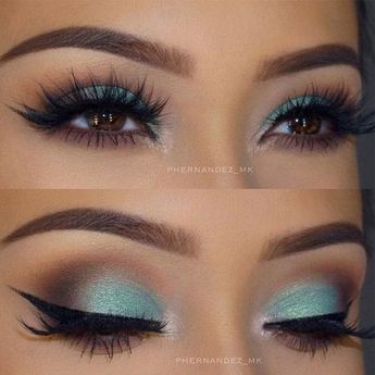 Turquoise Eye Makeup, Make Up Mata, Makeup Tip, Eyeshadow For Brown Eyes, Smink Inspiration, Green Makeup, Brown Makeup, Eye Makeup Designs, Makijaż Smokey Eye