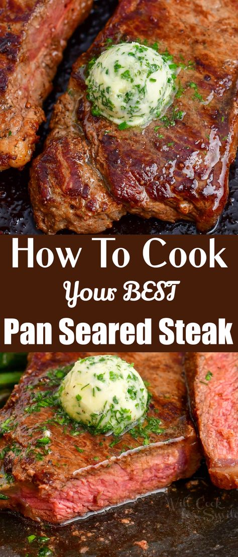 Pan Cooked Steak, Steak Recipes Pan, Top Sirloin Steak Recipe, Steak Recipes Pan Seared, Steak On Stove, Cooking The Best Steak, Prime Rib Steak, Ways To Cook Steak, Sirloin Steak Recipes