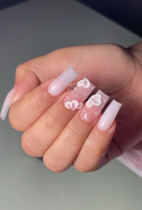 Adorable Nails, Quince Nails, Girly Acrylic, Graduation Nails, Spring Acrylic Nails, Short Coffin, Girly Acrylic Nails, Classy Acrylic Nails, Short Square Acrylic Nails