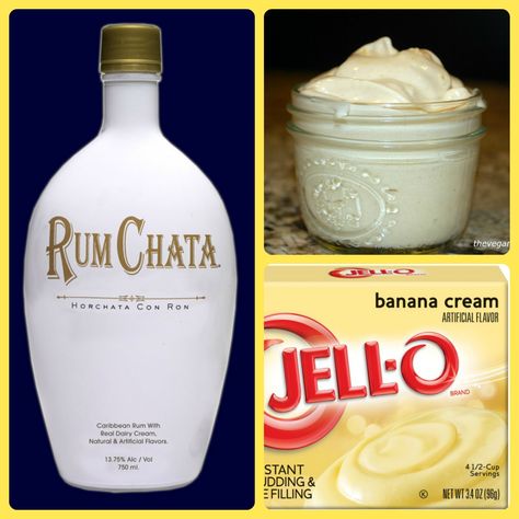 RumChata Banana Pudding Shots 1 small Pkg. Banana Cream pudding (instant, not the cooking kind) ¾ Cup Milk ¾ Cup RumChata 8oz tub Cool Whip  Directions 1. Whisk together the milk, liquor, and instant pudding mix in a bowl until combined. 2. Add cool whip a little at a time with whisk. 3. Spoon the pudding mixture into shot glasses, disposable 'party shot' cups or 1 or 2 ounce cups with lids. Place in freezer for at least 2 hours Rumchata Shots, Cheesecake Pudding Shots, Rumchata Cheesecake, Jello Pudding Shots, Rum Chata, Pudding Shots, Cheesecake Pudding, Instant Pudding Mix, Shot Recipes