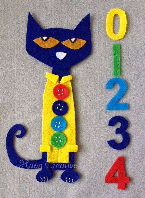 My sweet little thinkers will do ANYTHING to hear a Pete the Cat book! In an effort to aide their interests AKA bribe them to do non-preferred tasks, I decided celebrate him this week in our tub tasks Pete The Cat Buttons, Preschool Circle Time Activities, Felt Template, Pete The Cats, Flannel Board Stories, Circle Time Activities, Flannel Boards, Felt Board Stories, Preschool Circle Time