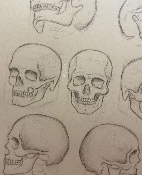 Simple Skeleton Drawing, Skeleton Head Drawing, Simple Skull Drawing, Skull Drawing Sketches, Easy Skull Drawings, Simple Face Drawing, Skull Sketch, Skeleton Drawings, Skulls Drawing