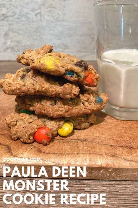 Paula Deen Monster Cookie Recipe, Everything Cookie, Monster Cookie Recipe, Coconut Cream Pie Easy, Arepas Recipe, Monster Cookies Recipe, Cooking Oatmeal, Paula Deen Recipes, Monster Cookie