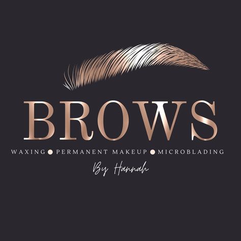 Premade Luxury Beauty Logo Text Logo Minimalist Logo Rose - Etsy UK Microblading Eyebrows Logo Design, Eyebrow Logo Design Ideas, Brow Names Ideas, Brow Logo Design Ideas, Microblading Eyebrows Logo, Eyebrow Business Names, Pmu Business Names, Phibrows Logo Design, Brows Logo Design