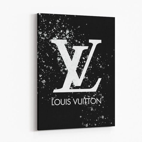 Louis Vuitton Wall Art, Louis Vuitton Wall, Fashion Canvas Art, Chanel Print, Black Canvas Paintings, Wal Art, Trippy Painting, Pop Art Canvas, Simple Canvas Paintings