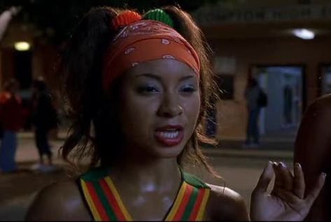 Natina Reed 90s, Natina Reed, Christina Ricci Prozac Nation, Nia Sioux Frazier Videos, Nikki Reed 2000s, Baby Curls, Burgundy Lipstick, Black Y2k, Cheerleading Hairstyles