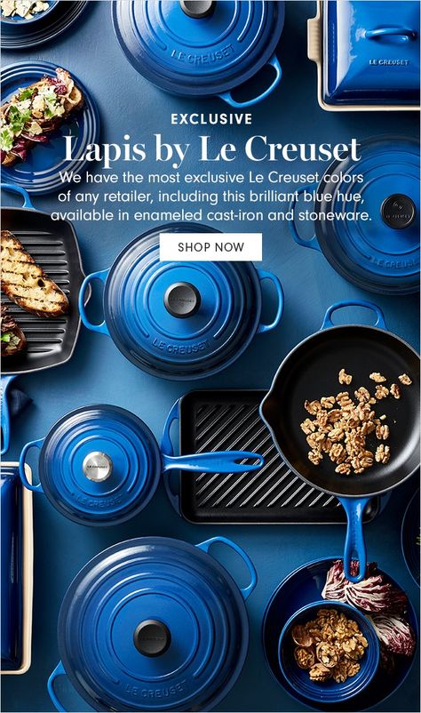 Le Creuset Blue, Le Creuset Set, Luxury Cookware, Le Creuset Colors, Beautiful Kitchenware, Apartment Deco, Le Creuset Cookware, Cast Iron Recipes, Gadgets Kitchen Cooking