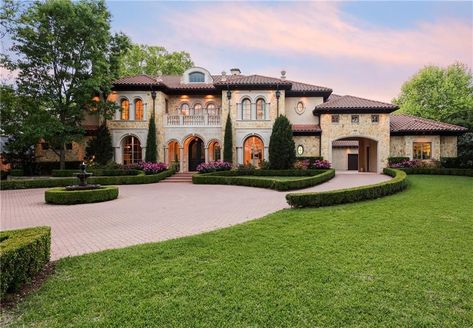 10455 STRAIT LN, DALLAS, TX 75229 - Zillow Aesthetic Mansion, Italian Mansion, House Fever, Parkland Hospital, Fire Sprinkler System, Mansion Exterior, Cars Bmw, Porte Cochere, Professional Landscaping