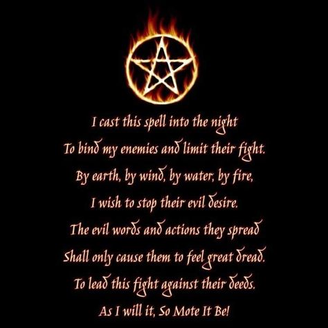 Enemy Spell, Karma Spell, Wiccan Quotes, Evil Words, Binding Spell, Spells That Actually Work, White Magic Spells, Banishing Spell, Witchcraft Spells For Beginners