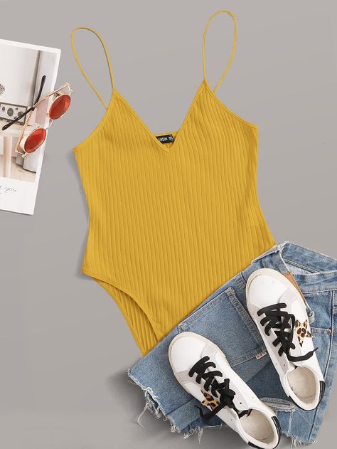 Yellow Bodysuit Outfit, Closet Upgrade, Batman Halloween, Yellow Bodysuit, Summer Bodysuits, Bodysuit Outfit, Cami Bodysuit, Style Basics, Halloween 2022