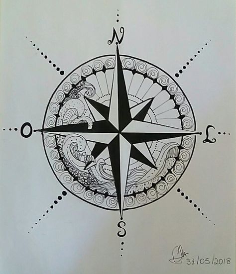 Rosa dos Ventos Compass Tattoo, Compass, Tattoos