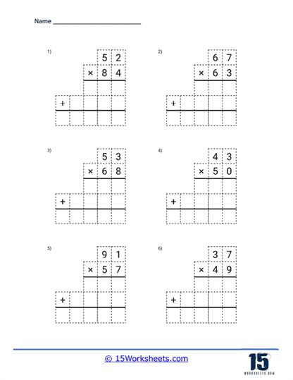 Partial Product Multiplication, Double Digit Multiplication, Partial Products, Multi Digit Multiplication, Holiday Science, Multiplication Problems, Kindergarten Social Studies, The Worksheet, Math Multiplication